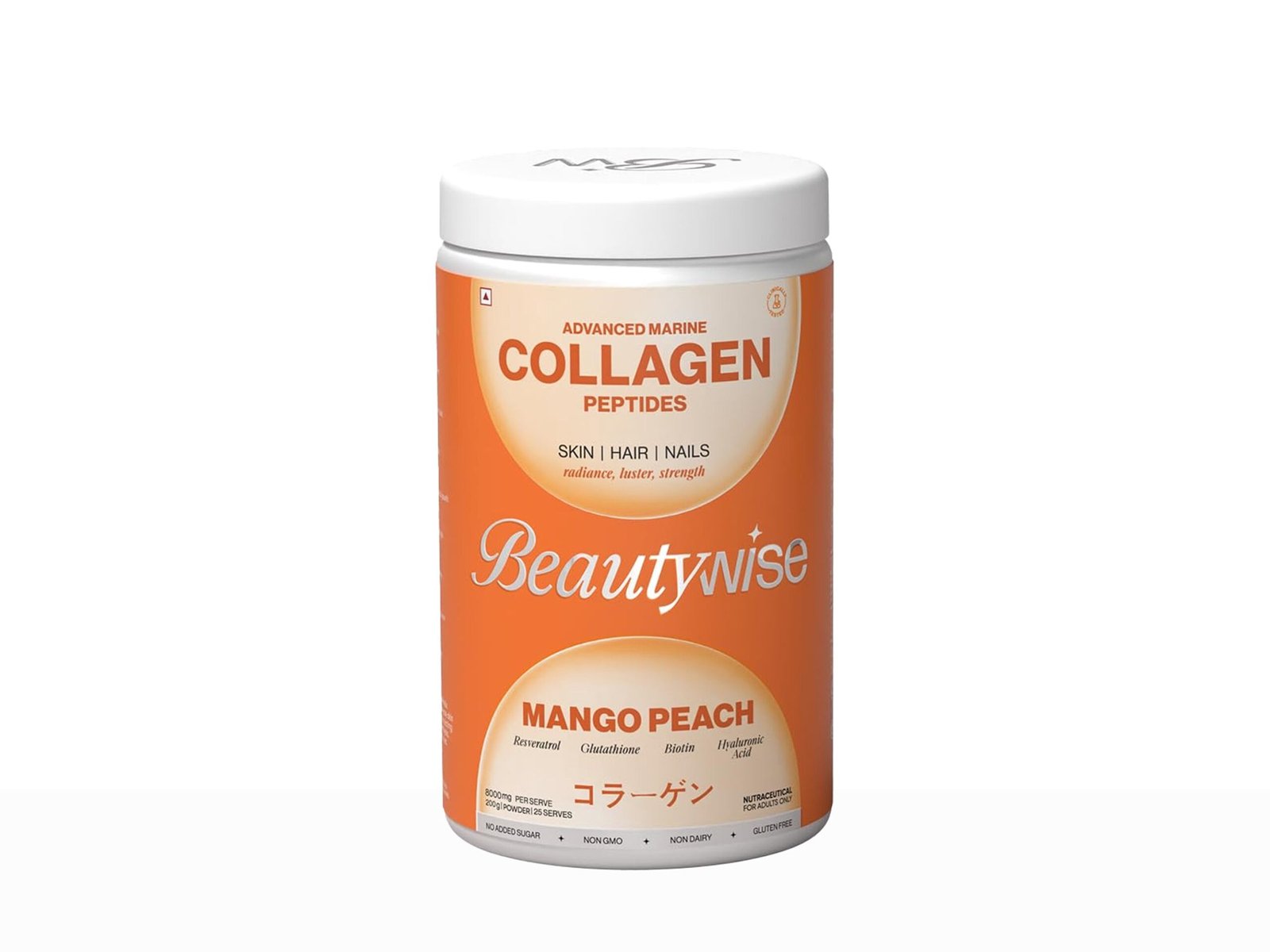 Beautywise Advanced Marine Collagen Peptides For Skin, Hair & Nails - Mango Peach Flavour