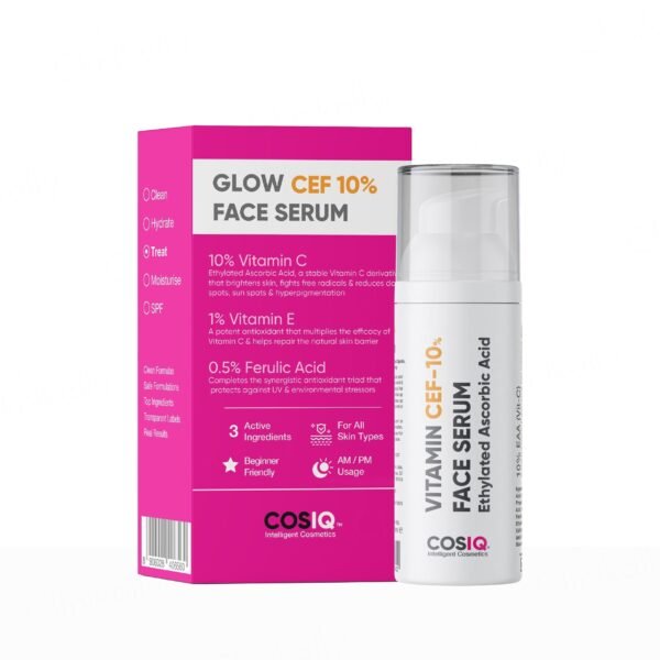 CosIQ Vitamin CEF-10% Ethylated Ascorbic Acid Glow Face Serum