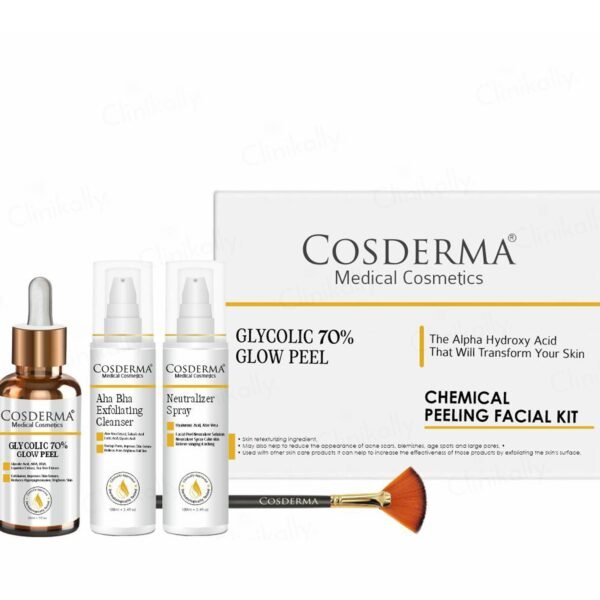 Cosderma Glycolic 70% Glow Peel Chemical Peeling Facial Kit