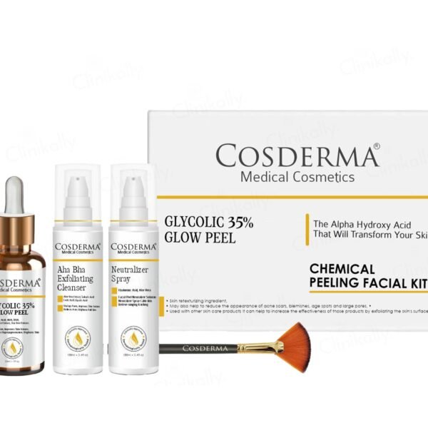 Cosderma Glycolic 35% Glow Peel Chemical Peeling Facial Kit