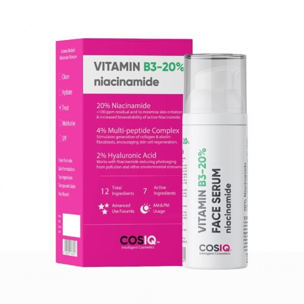 CosiQ Vitamin B3-20% Niacinamide + Peptides Face Serum