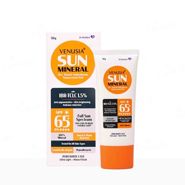 Venusia Sun Mineral Dry Touch Sunscreen Gel SPF 65+ PA++++