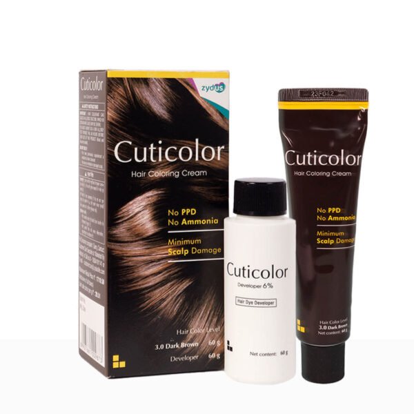 Cuticolor Hair Coloring Cream Dark Brown 3.0